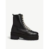 THE KOOPLES LEATHER PLATFORM LACE-UP BOOTS