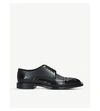 FENDI KARL LOGO-EMBROIDERED LEATHER DERBY SHOES