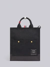 THOM BROWNE THOM BROWNE SHINY PAPER LABEL LINED TOTE BAG,MAG169A0580913718261