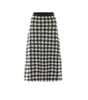 GUCCI HOUNDSTOOTH CASHMERE AND SILK SKIRT,P00416024