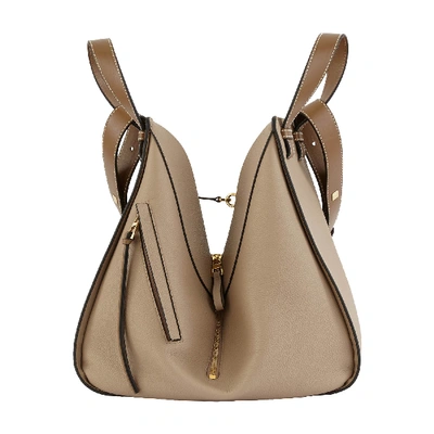 Loewe Small Leather Hammock Bag In Beige