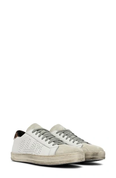 P448 John Leather & Suede Low-top Trainers In White