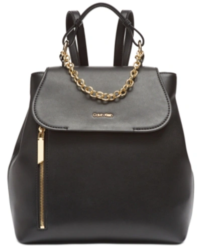 Calvin Klein Western Statement Series Backpack In Black/gold