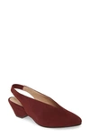 Eileen Fisher Gatwick Slingback Pump In Maroon Suede