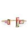 Kate Spade Pave & Ombre Crystal Cuff Bracelet In Pink Multi