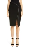 ALTUZARRA ZIP DETAIL CREPE PENCIL SKIRT,419-504 089