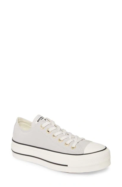 Converse Chuck Taylor All Star Lift Nubuck Leather Sneaker In Grey