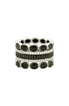 FREIDA ROTHMAN INDUSTRIAL FINISH 5-SET STACKABLE RINGS,IFPKZBKR47-7