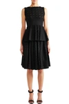 ALAÏA PLEATED STRETCH-KNIT SKIRT,3074457345619801824