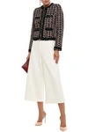 GIAMBATTISTA VALLI GIAMBATTISTA VALLI WOMAN SEQUINED WOOL AND COTTON-BLEND TWEED JACKET BLACK,3074457345621195974