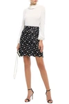 GIAMBATTISTA VALLI SCALLOPED EMBROIDERED GUIPURE LACE MINI SKIRT,3074457345621196014