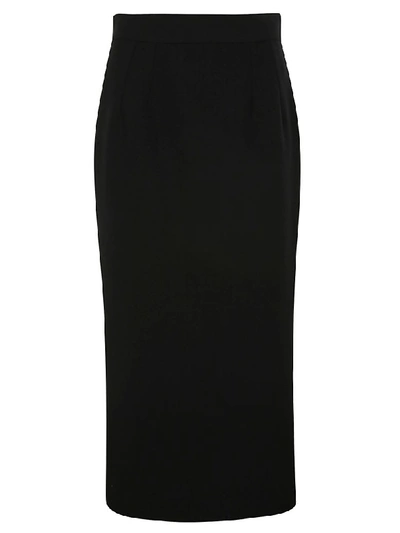 Dolce & Gabbana Fitted Long Skirt In Black