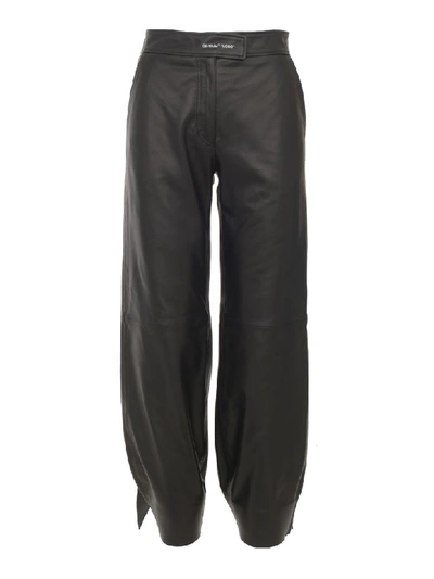 Off-white Pants In Black Leather