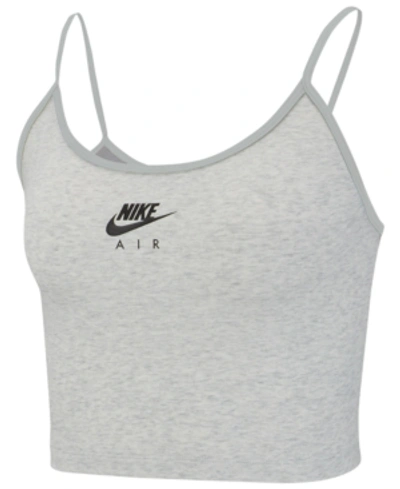 Nike Sportswear Cropped Tank Top In Heather Gray