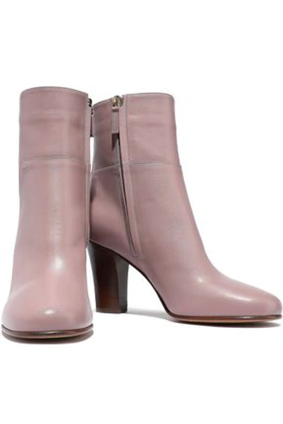 Valentino Garavani Lovestud Leather Ankle Boots In Antique Rose