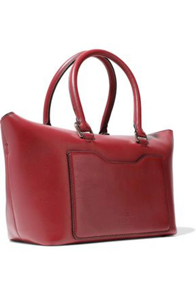 Valentino Garavani Woman Demilune Leather Tote Crimson