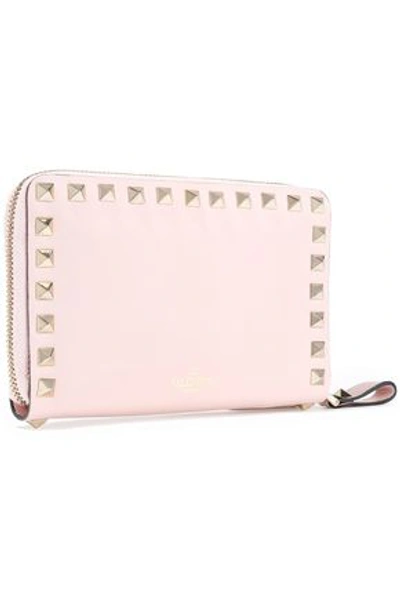 Valentino Garavani Woman Rockstud Leather Wallet Baby Pink