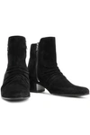 AMIRI RUCHED SUEDE ANKLE BOOTS,3074457345620786953