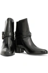 AMIRI BUCKLE-DETAILED PATENT-LEATHER ANKLE BOOTS,3074457345620786941