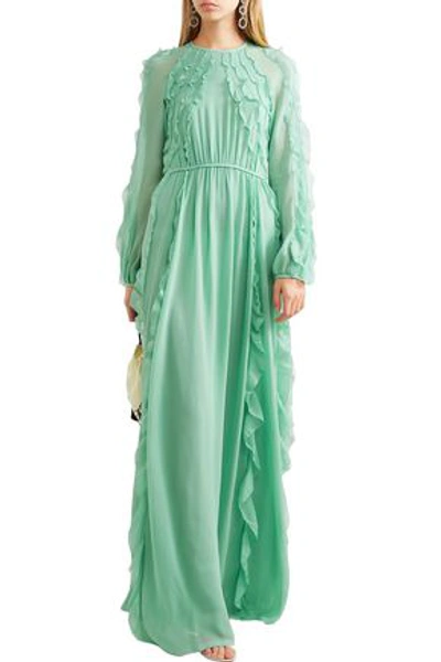 TILJES DRESS | MINT SILK GEORGETTE main image 0