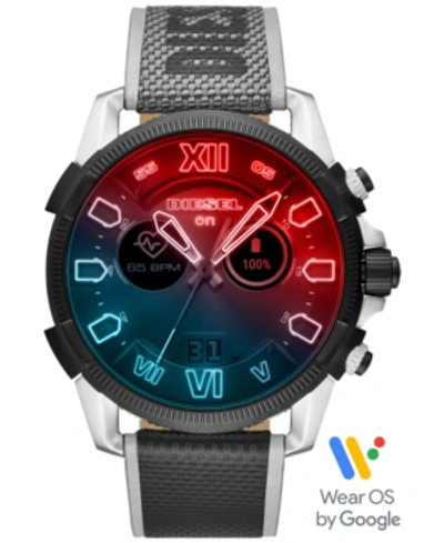 Diesel Tech Men's Full Guard 2.5 Grey Fabric Strap Touchscreen Smart Watch 48mm, Powered By Wear Os By Goog
