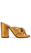 Alumnae Windsor Knot Block Heel In Bronze