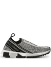 Dolce & Gabbana Sorrento Sneakers With Fusible Crystals In Black