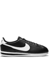 Nike Cortez Leather Sneakers In Black And White In Black