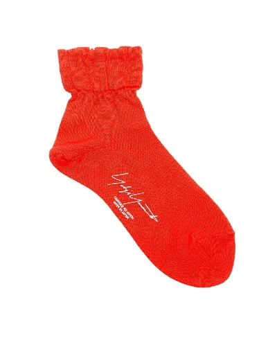 Yohji Yamamoto Red Cotton Socks