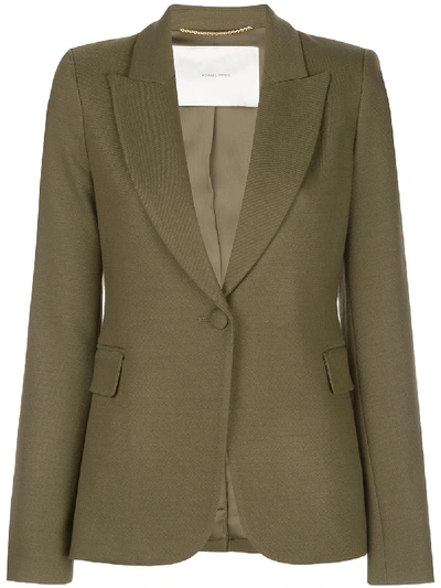 Adam Lippes Fitted Blazer In Green