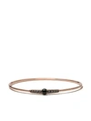 POMELLATO 18KT ROSE GOLD M’AMA NON M’AMA ONYX AND DIAMOND BANGLE