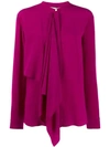 STELLA MCCARTNEY DRAPED-PANEL BLOUSE