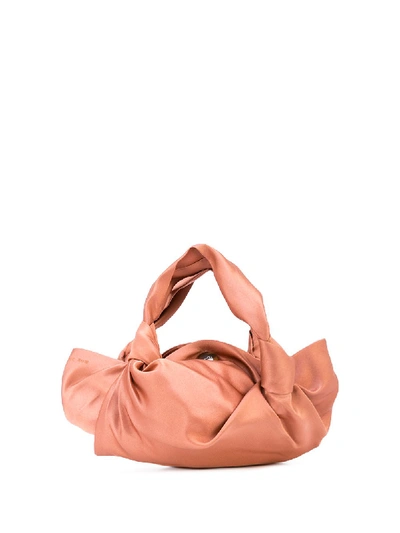 The Row Ascot Two Satin Top Handle In Orange