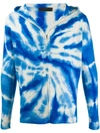 THE ELDER STATESMAN CASHMERE TIE-DYE CARDIGAN