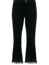 J BRAND LACE DETAIL CROPPED-LENGTH TROUSERS