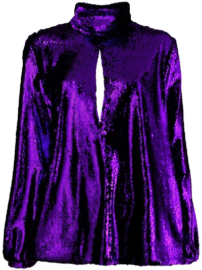 Racil Sequin Embroidery Top In Purple