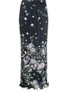 GIVENCHY FLORAL PLEATED MAXI SKIRT