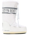 Moon Boot Icon Shell And Faux Leather Snow Boots In White