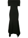 Solace London Savina Knitted Midi Dress In Black