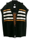 BURBERRY MONOGRAM INTARSIA KNIT CAPE