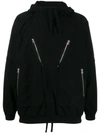 Stone Island Shadow Project Hooded Zip-detailed Jacket In Black