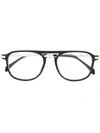 Hugo Boss Square Frame Glasses In 黑色