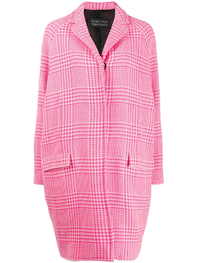 GIANLUCA CAPANNOLO HOUNDSTOOTH PATTERN SINGLE-BREASTED COAT 