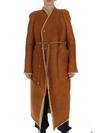 RICK OWENS RICK OWENS NOMI SHEARLING BELTED COAT