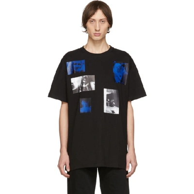 Raf Simons Blue Velvet Print T-shirt In 00099 Black
