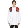 Raf Simons Opening Ceremony Oversized Shoulder Patch Crewneck Sweater In 00010 White