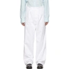 RAF SIMONS RAF SIMONS WHITE HEROES AND LOSERS WIDE FIT TROUSERS