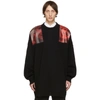 RAF SIMONS RAF SIMONS BLACK OVERSIZED PATCHES SWEATER