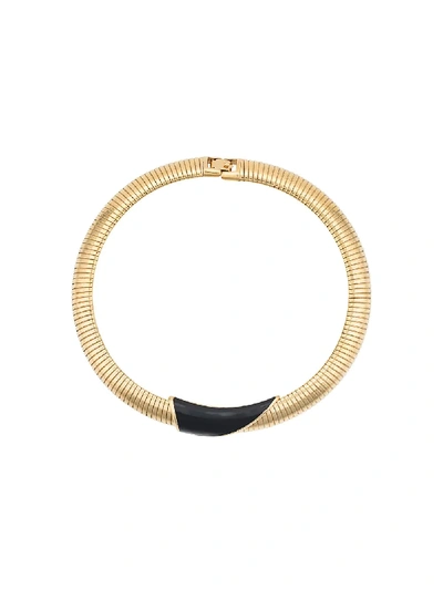 Pre-owned Monet 1980s Twist Choker Necklace In Gold