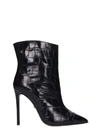GREYMER HIGH HEELS ANKLE BOOTS IN BLACK LEATHER,11078508